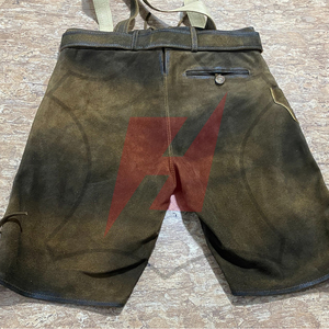 Shorts en cuir véritable suédé pour hommes, fabrication bavaroise, shorts en cuir bavarois personnalisés - Product Image 2