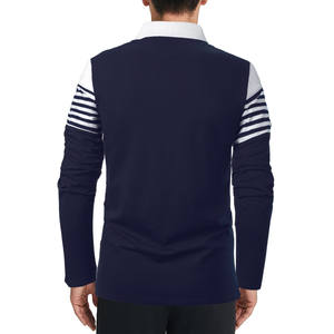 Polos de algodón 200 Gsm de alta calidad, camisetas de manga larga con diseño de bordado de impresión personalizada, polos lisos para hombre al por mayor - Product Image 5