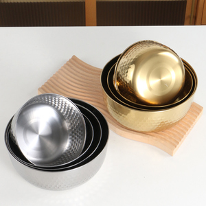 ชามผสมสลัดทำจากสเตนเลสสตีลของ410เกาหลีใช้กล่องโลหะเป็นมิตรกับสิ่งแวดล้อม - Product Image 1