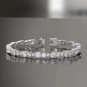 Nueva llegada Pulsera de tenis de alta calidad para mujer 10K Oro amarillo Moissanite Marquise Cut Diamond - Product Image 3