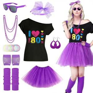 Disfraz Hippie de los Años 80 para Mujer, Vestido Estilo Retro Vintage para Festivales y Cosplay - Product Image 4