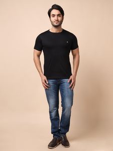 เสื้อยืดผ้าฝ้ายพอดีตัวสำหรับผู้ชายผ้านิ่มระบายอากาศได้ดีเสื้อผ้าลำลองมีสไตล์สีพื้นอเนกประสงค์ - Product Image 2