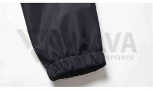 Chaqueta de lluvia acolchada de invierno unisex de talla grande, impermeable, a prueba de viento, capucha de poliéster, lona, cuello mandarín, forro de algodón, logotipo frontal - Product Image 3