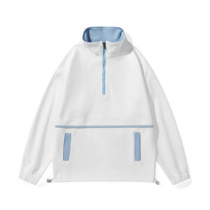 Sudadera con Capucha de Forro Polar Sherpa Gris con Cierre de Cremallera y Cuello Redondo Personalizada OEM para Hombre - Product Image 4