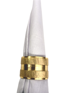 Porte-serviettes rond en métal doré élégant avec logo personnalisé Porte-mouchoir étanche pour les fêtes, les mariages et les dîners Logo personnalisé - Product Image 6