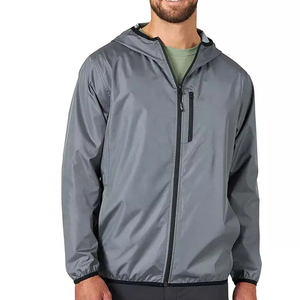 Chaqueta cortavientos de lluvia con cuello levantado para hombre de diseño, chaqueta de lluvia deportiva impermeable de alta calidad para Primavera en oferta - Product Image 1