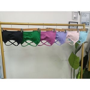 บราออกกำลังกายผ้าไนลอนสแปนเด็กซ์ระบายอากาศระบายอากาศระบายอากาศได้สำหรับเล่นโยคะฟิตเนสแบบครอสแบคโลโก้ออกแบบได้ตามต้องการ - Product Image 5