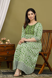 Robe longue de qualité supérieure séquence broderie travail côté Dori Handloom fabricant indien - Product Image 6