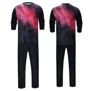 Sudadera de cuello redondo con logotipo personalizado y pantalones deportivos, conjunto de algodón para hombre, conjunto de sudadera holgada lavada con cuello redondo estampado, conjunto Unisex - Product Image 6