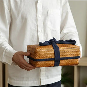 2023 plateau de tissage en bambou écologique meilleure vente pliable maison cuisine boîte de rangement bacs artisanat du Viet Nam - Product Image 4