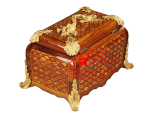 กล่องเครื่องประดับโลหะทำด้วยมือสีทองพร้อมฝาแก้วกล่องเครื่องประดับหรูหราคลาสสิกดีไซน์ล่าสุด - Product Image 6