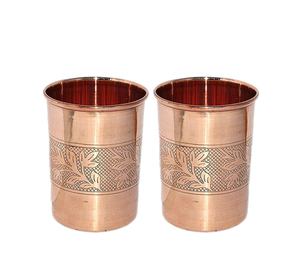 Lot de 2 gobelets en cuivre pur gaufré de 300 ml en métal, gobelets Julep menthe non doublés et non revêtus, accessoires pour boissons en métal - Product Image 1