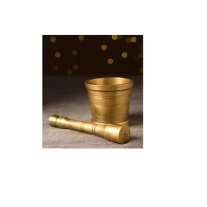 Customized Brass <b>Mortar</b> <b>Pestle</b> Set Unique Style <b>Stone</b> Granite Herb Bowl Spice Grinder Pill Crusher Food Safe Hot Sale Box Packed - Product Image 5