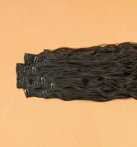 Extensiones de cabello indio con CLIP, el mejor pelo de templo, extensiones de cabello gruesas suaves, Clip en el precio al por mayor - Product Image 3