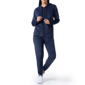 Fabricant OEM de vêtements d'entraînement pour femmes, taille plus, uni, décontracté, motif boutonnière, jogging, survêtement personnalisé, sweat-shirts à capuche - Product Image 1