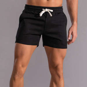 <b>Men's</b> Summer Fitness Sports Shorts Solid Color Cotton Fleece Breathable Jogging Casual Style <b>Plus</b> <b>Size</b> Drawstring Wholesale - Product Image 5