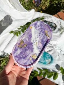 Bandeja Decorativa de Resina en Varios Colores, Organizador de Cosméticos, Decoración del Hogar, Bandeja Ovalada de Resina, Bandeja de Tocador de Alta Calidad - Product Image 5