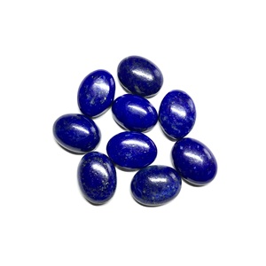 Gemas de lapislázuli Natural de grado AAA de 10x14mm, gemas de Vivaaz, piedras preciosas sueltas semipreciosas, Parte posterior plana calibrada, joyería IGI ovalada 100% - Product Image 5