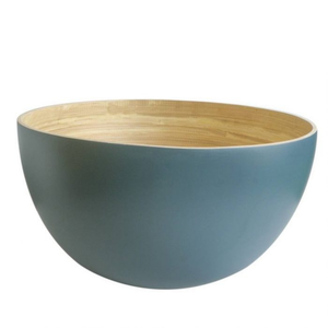Bol en bambou biodégradable avec logo personnalisé pour salade ou fruits Vaisselle écologique avec finition laquée naturelle - Product Image 2