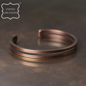 Nuevo diseño Pulsera de cobre para hombres y mujeres Brazalete magnético de moda con imanes - Product Image 3
