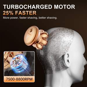Rasoir rotatif pour hommes, rasoirs électriques dorés avec étanchéité IPX7, design ergonomique, recharge USB, pour le rasage du corps des hommes chauves - Product Image 5