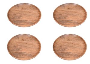 Durable Stylish Eco-Friendly Classic Polished Mango Wood Washable Multi-Purpose Serving Trays Platter <b>Decorative</b> <b>Plates</b> Dish - Product Image 5