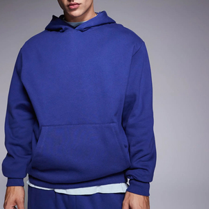 Sudadera de algodón 100% de gran tamaño para hombre, ropa informal transpirable, Sudadera con capucha bordada Lisa teñida, la mejor calidad para el invierno - Product Image 4