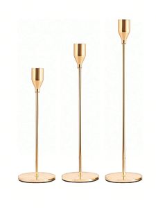 Bougeoir moderne en métal de haute qualité, fait à la main, écologique, exclusif, doré, pour Pâques, anniversaire, Noël, mariage - Product Image 2