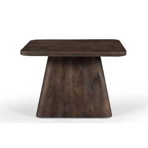 Table basse carrée en bois de manguier Collection mince Finition brun foncé Tables centrales pour meubles de salon de luxe - Product Image 5
