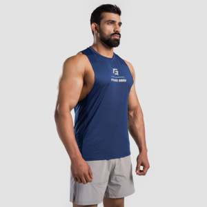 Débardeurs turquoise pour hommes avec manches tombantes - Product Image 1