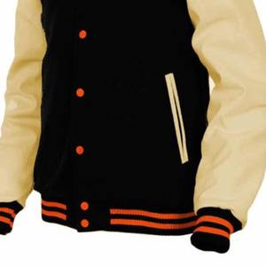 Chaqueta universitaria de béisbol con botones clásicos Premium para hombre, chaqueta universitaria informal con estampado de cuero, unisex - Product Image 3