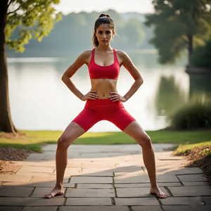 กางเกงขาสั้นรัดกล้ามเนื้อเอวยางยืดสำหรับผู้หญิงกางเกงขาสั้นผ้าโพลีเอสเตอร์100% สำหรับผู้หญิง - Product Image 4