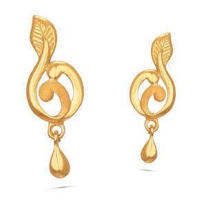 Trending 18K Solid <b>Gold</b> <b>Drop</b> <b>Earrings</b> Stunning Classic Design for Weddings Party Gift Occasions-High Quality <b>Gold</b> Plated - Product Image 1