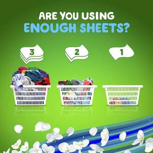 Toallitas Suavizantes para Secadora Gain, Aroma Blissful Breeze, 120 Unidades - Product Image 6