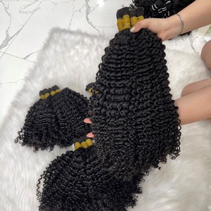 ผมชาวพม่าหยิกผมคนผมสีดำธรรมชาติปริมาณ100กรัมผมคนขายส่ง - Product Image 2