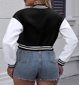 Veste coupe-vent de haute qualité pour femmes Logo 3D Vente en gros Varsity Jackets OEM Vestes Letterman pour femmes Fabricant - Product Image 3