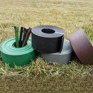 Bordure <span class=keywords><strong>de</strong></span> <span class=keywords><strong>jardin</strong></span> moderne en plastique effet bois grainé, revêtement PE 10M, <span class=keywords><strong>pour</strong></span> allées et parterres <span class=keywords><strong>de</strong></span> <span class=keywords><strong>fleurs</strong></span>, avec 10 attaches. - Product Image 3