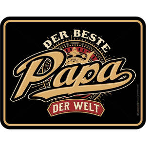 Meilleur Papa du Monde - Plaque Métallique en Aluminium pour Décoration Murale de la Maison, Idéale pour Salon, Chambre, Restaurants - Utilisation Multiple pour la Décoration Intérieure - Product Image 1