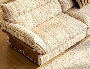 Modern Luxury Stripes Chenille Reclining Sectional <b>Sofa</b> with Soft Back and Padded Arms for <b>Living</b> <b>Room</b> - Product Image 3