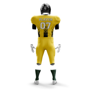 Uniformes de football américain pour hommes adultes personnalisés, maillots et shorts 100% polyester, respirants, séchage rapide, antibactériens, anti-UV - Product Image 2