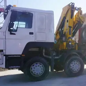 Chất lượng được sử dụng/mới HOWO Dump Boom Truck 371HP với cần cẩu để bán