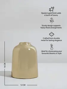 Florero de aluminio hecho a mano Superficie pulida costera elegante para interiores de casas Disponible Cantidad a granel Precio atractivo - Product Image 5