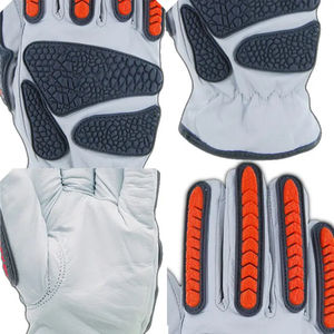 Guantes de Trabajo de Cuero de Seguridad Premium Resistentes con Forro TPR Impact para Hombre, Personalizados con Logotipo, para Conductor e Industria - Product Image 4