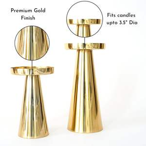 Tall candle stand Freestanding candelabra Classical design candle holder Elegant candle display Gold plated candle holder - Product Image 5