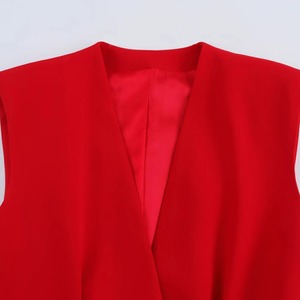 ชุดใส่อยู่บ้านผู้หญิงแฟชั่นเสื้อสายเดี่ยวลำลองกางเกงคาร์ดิแกนยาวกางเกงสีทึบชุด3ชิ้น - Product Image 4