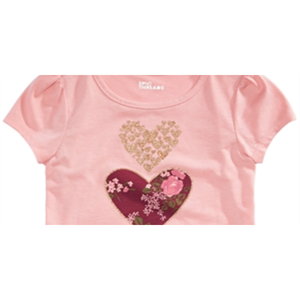 Maglietta Rosa per Bambina Epic Threads, Taglia 6, Manica Lunga in Cotone Jersey, Casual con Stampa Cuori Cartoon, Morbida per Primavera e Autunno - Product Image 2