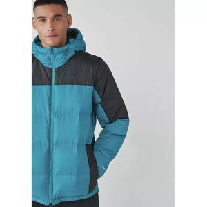 Chaqueta acolchada lisa en blanco cortavientos con logotipo personalizado para hombre, chaquetas acolchadas multicolores para hombre - Product Image 2