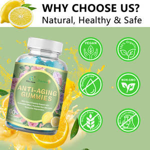 Gomitas Veganas Blanqueadoras de Piel con Glutatión, Antienvejecimiento, Antioxidantes, Colágeno, Biotina y Vitaminas - Product Image 1