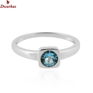 Nouvelles bagues de pierres précieuses tendance 925 argent sterling Londres bleu topaze anneaux main accessoires bijoux classiques pour femmes - Product Image 6