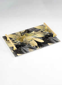 Unique <b>Christmas</b> Decorative Serving Tray Platter with Handle Printed Design Metal Handicraft for Hotel & Restaurant <b>Use</b> - Product Image 2